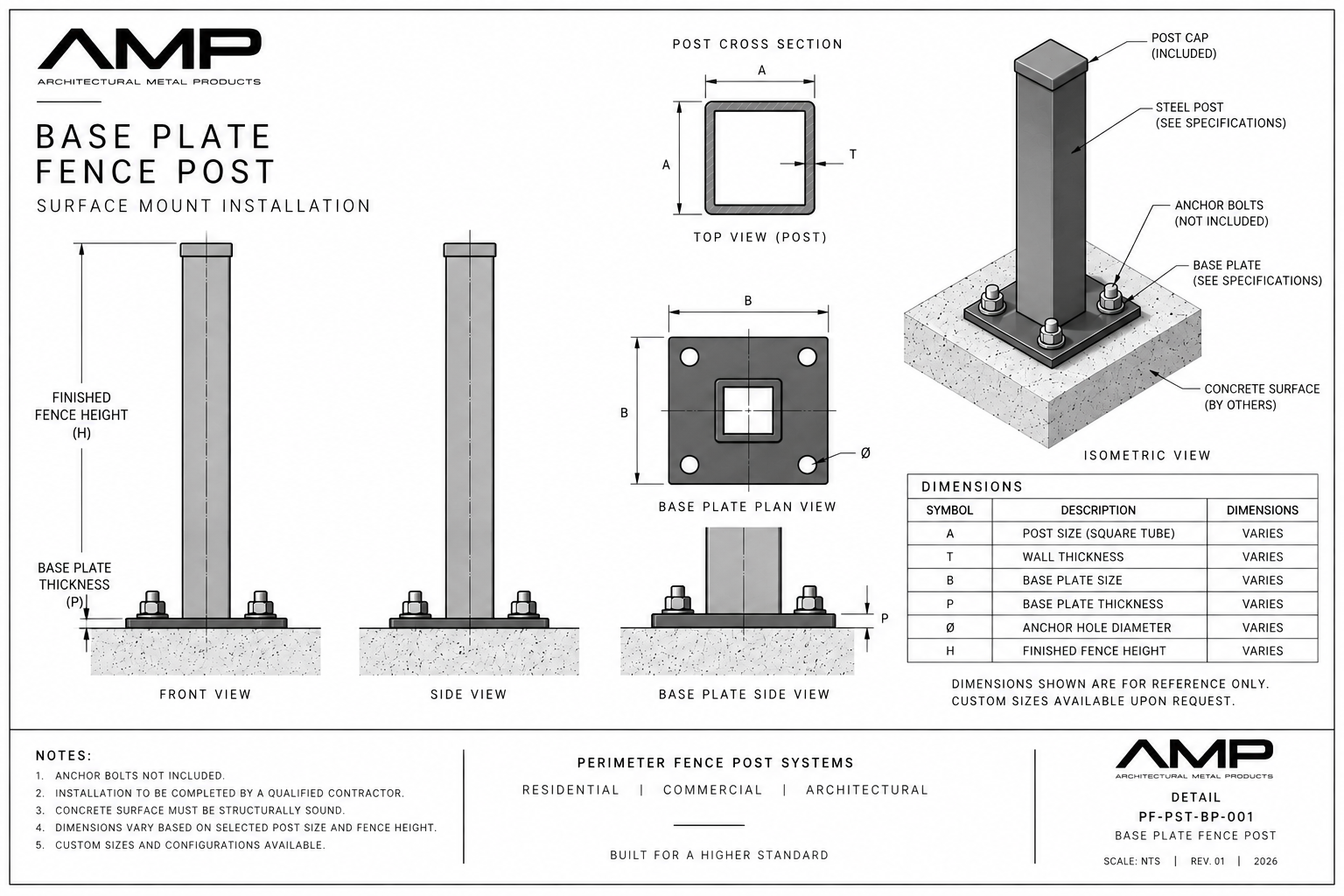 Perimeter Fence Posts – Base Plate - Image 3